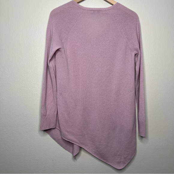 Joie Women Cashmere Sweater XS Pink Asymmetrical V-Neck Coastal Tunic Lagenlook - Picture 9 of 9